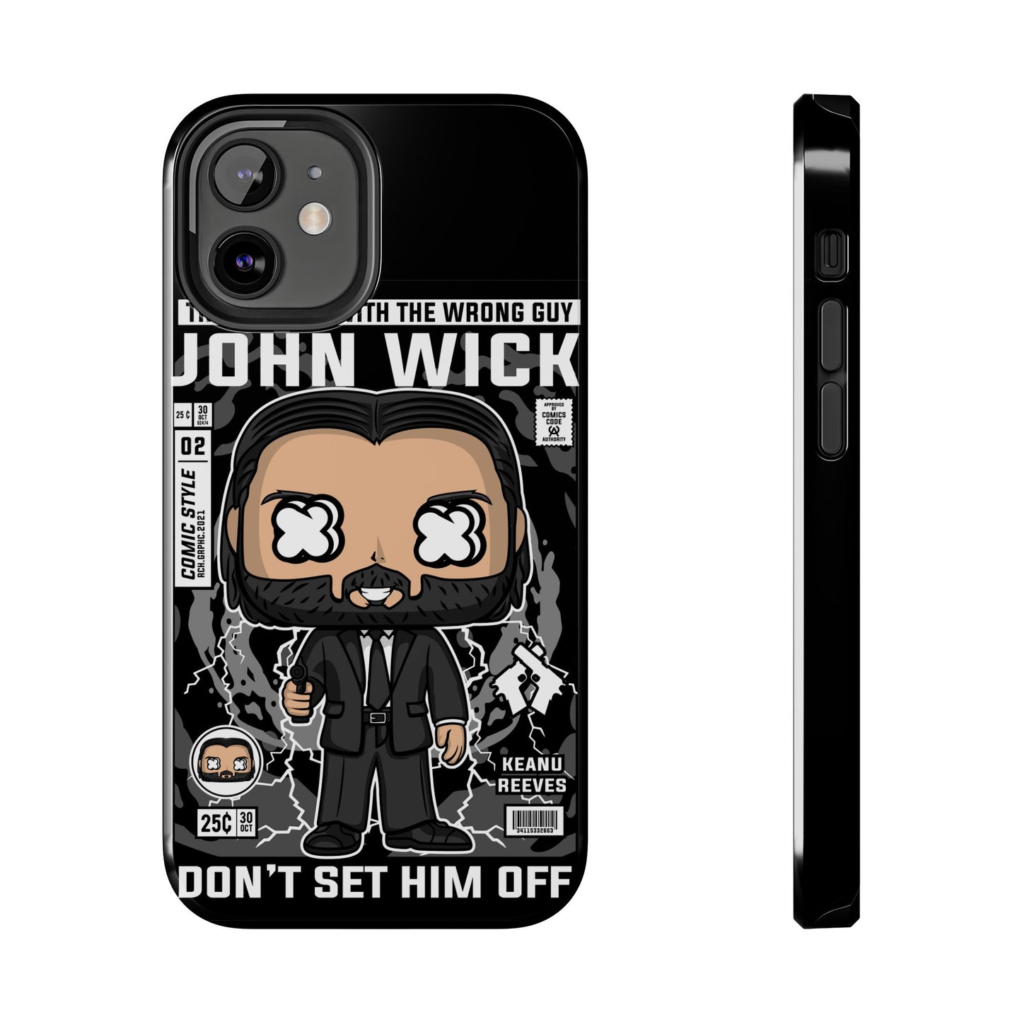 John Wick Tough Phone Case - Don't Set Him Off - Perfect for Action Movie Fans