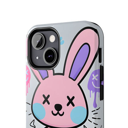 Cute Bunny Tough Phone Case - Durable Cartoon Protection