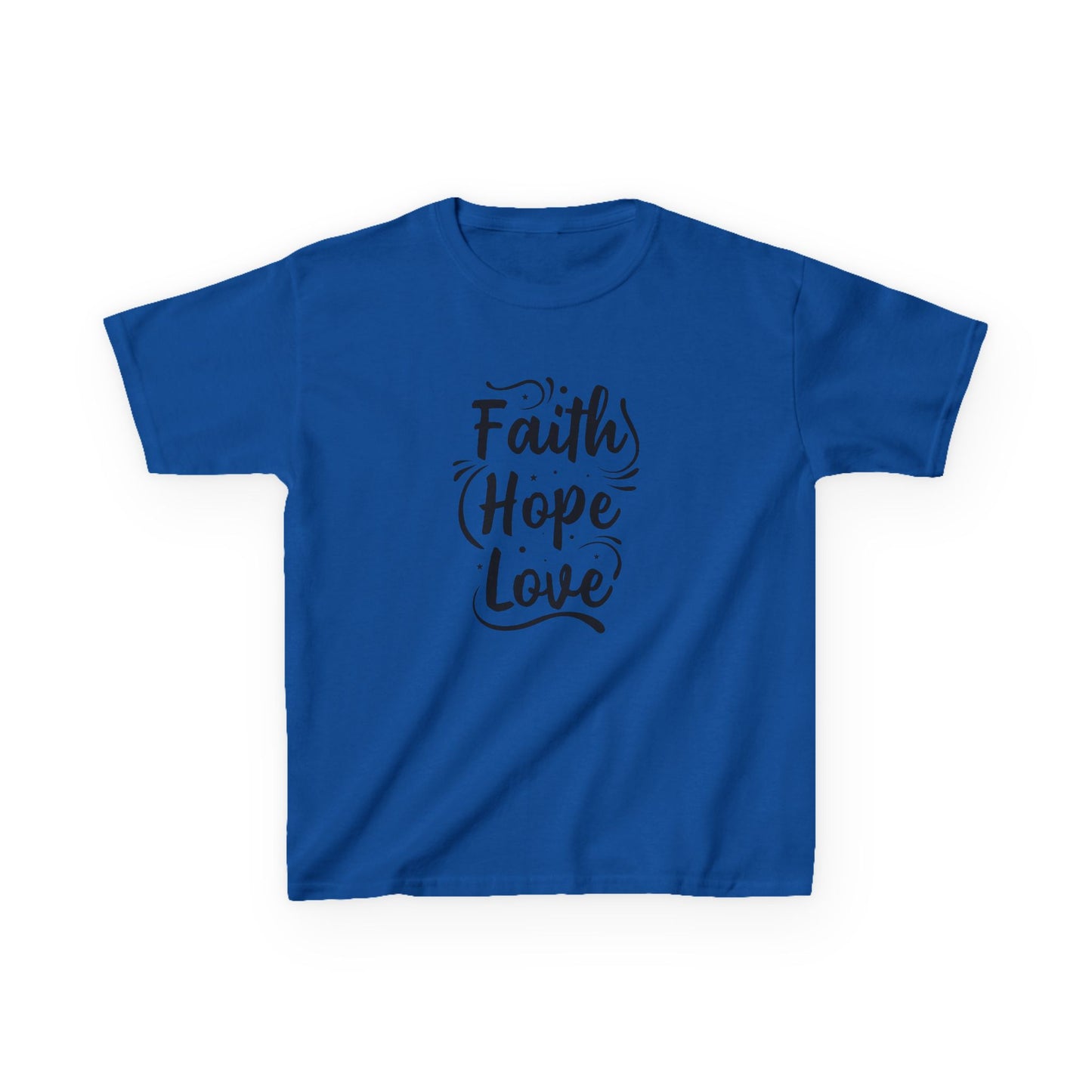Kids Heavy Cotton™ Tee - Inspirational Faith Hope Love Shirt