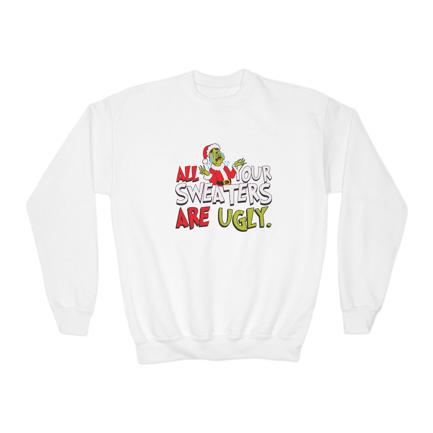 Youth Crewneck Sweatshirt - 'All Your Sweaters Are Ugly' - Funny Holiday Gift, Christmas Sweatshirt, Ugly Sweater Party, Youth [...]