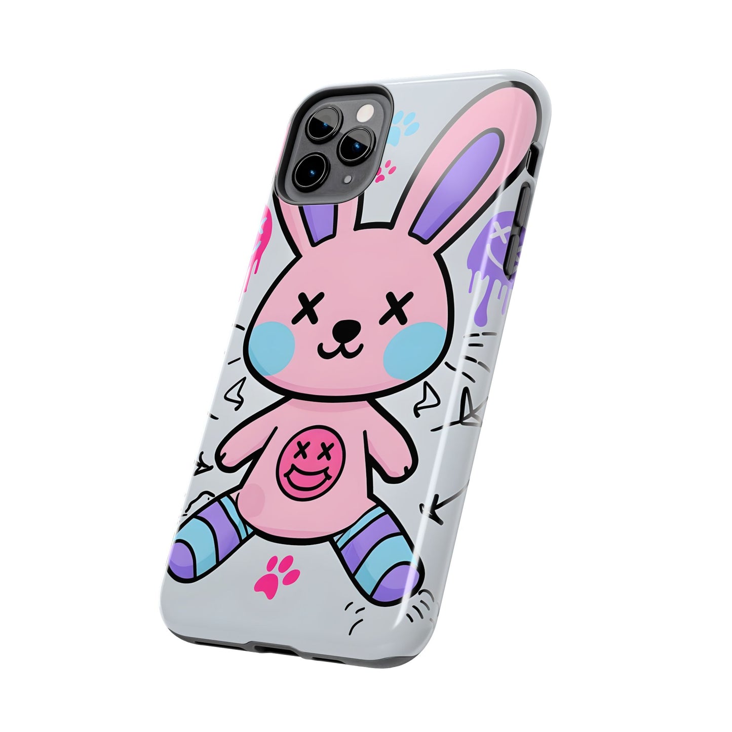 Cute Bunny Tough Phone Case - Durable Cartoon Protection