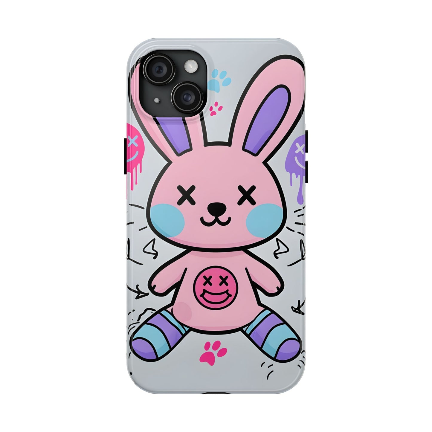 Cute Bunny Tough Phone Case - Durable Cartoon Protection
