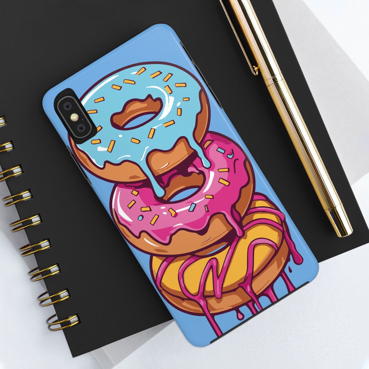 Whimsical Donut Tough Phone Case - Fun & Colorful Protection