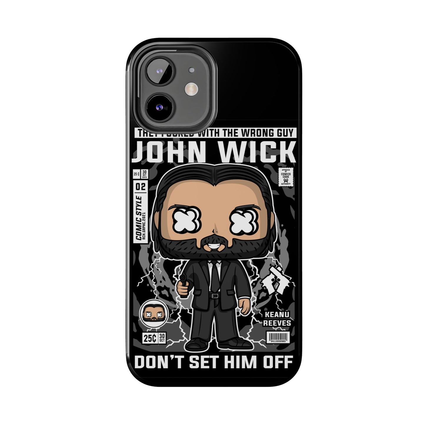 John Wick Tough Phone Case - Don't Set Him Off - Perfect for Action Movie Fans