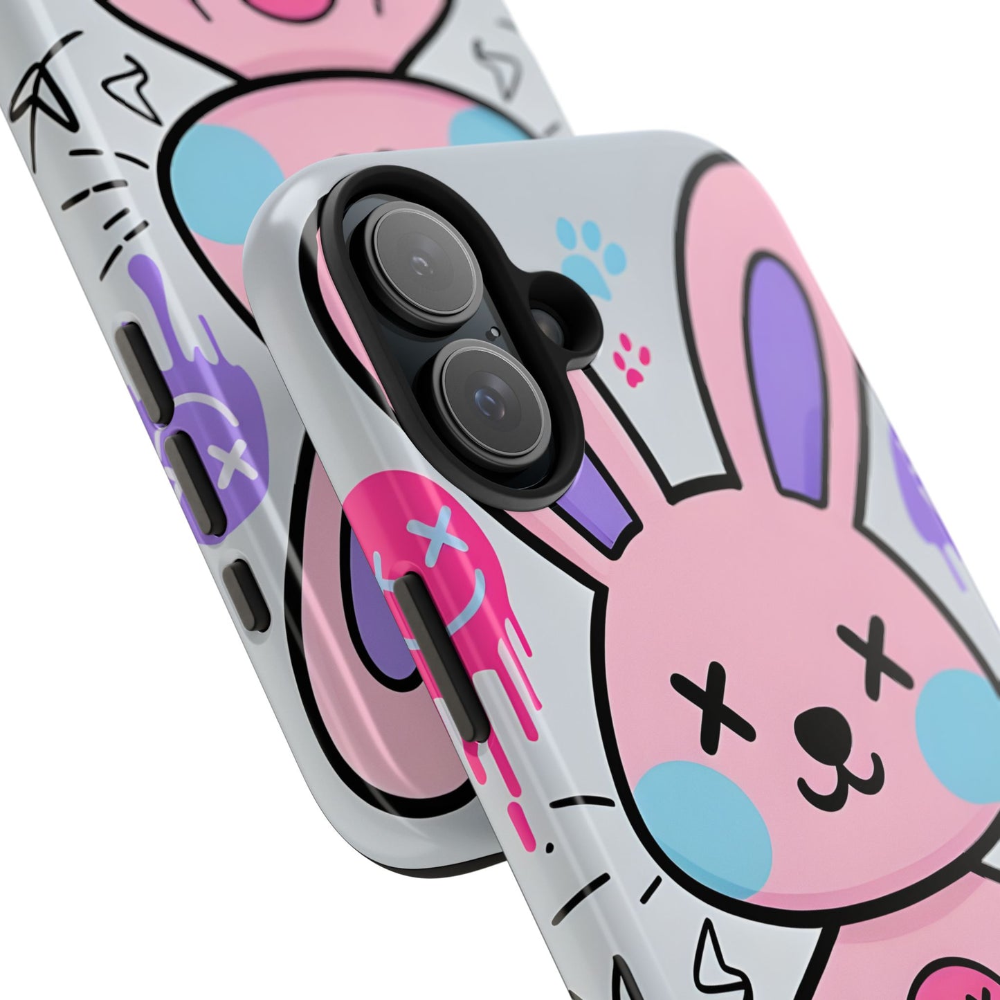 Cute Bunny Tough Phone Case - Durable Cartoon Protection