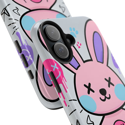 Cute Bunny Tough Phone Case - Durable Cartoon Protection