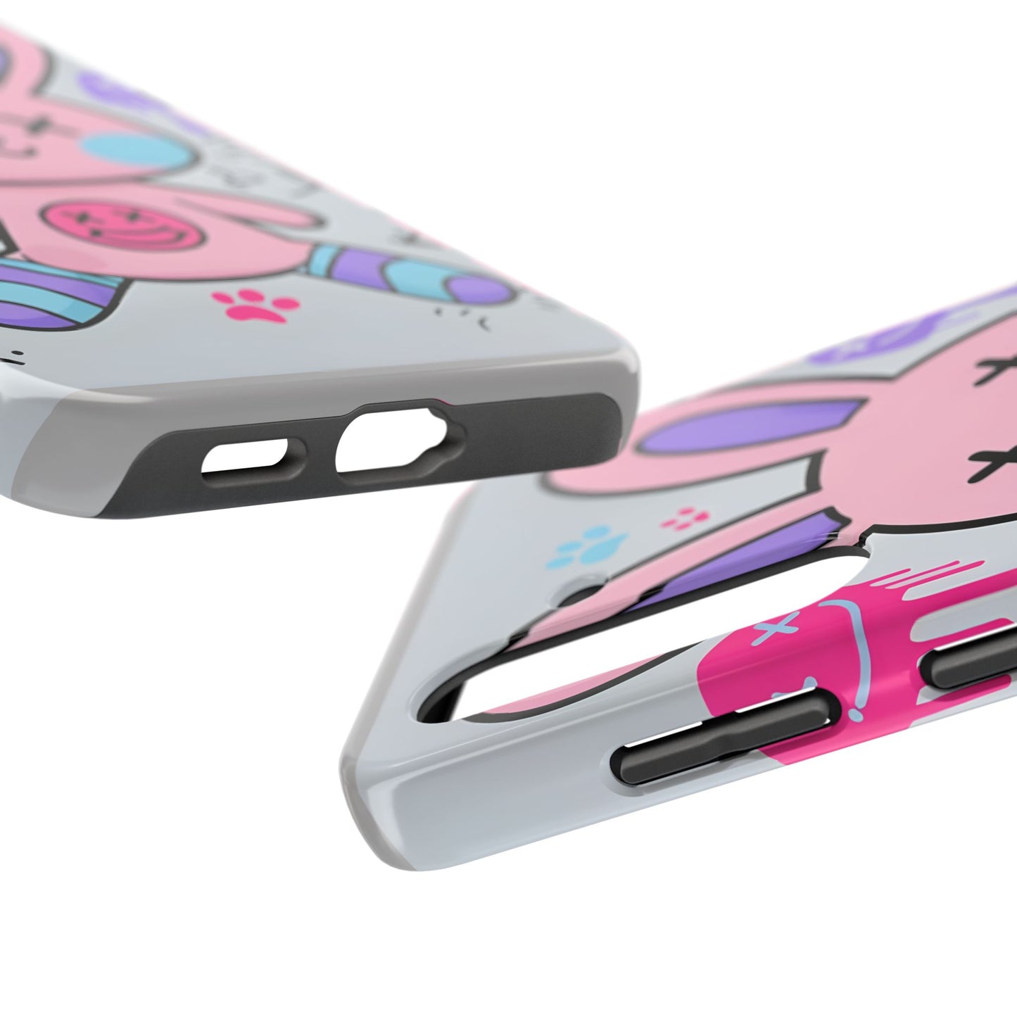 Cute Bunny Tough Phone Case - Durable Cartoon Protection