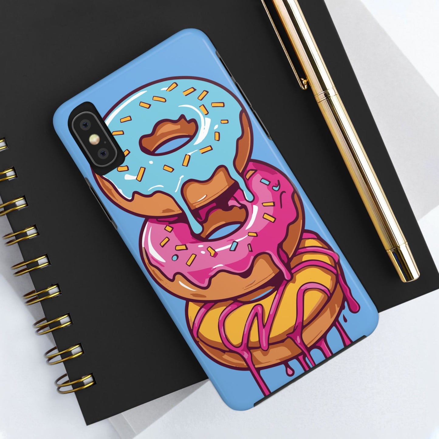 Whimsical Donut Tough Phone Case - Fun & Colorful Protection