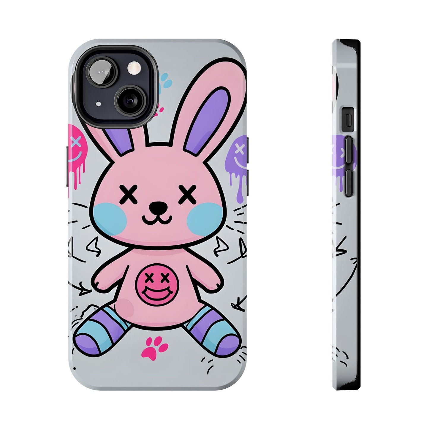 Cute Bunny Tough Phone Case - Durable Cartoon Protection