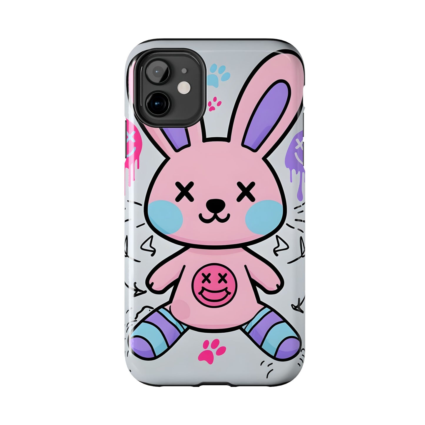 Cute Bunny Tough Phone Case - Durable Cartoon Protection