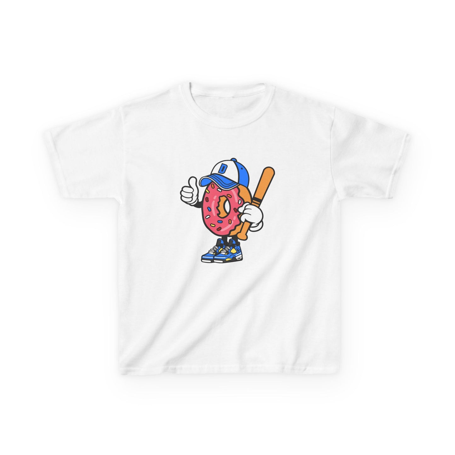 Playful Donut Kids Tee - Fun Graphic T-Shirt for Young Baseball Fans