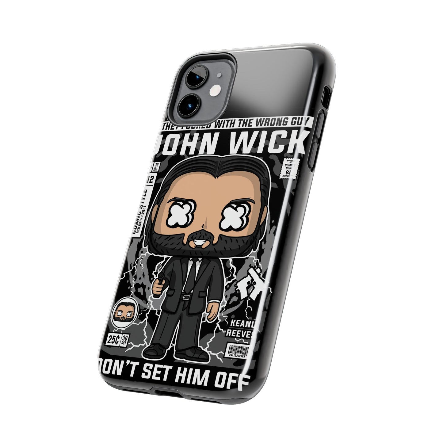 John Wick Tough Phone Case - Don't Set Him Off - Perfect for Action Movie Fans