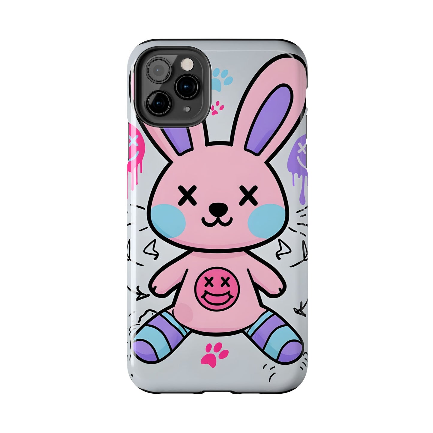 Cute Bunny Tough Phone Case - Durable Cartoon Protection