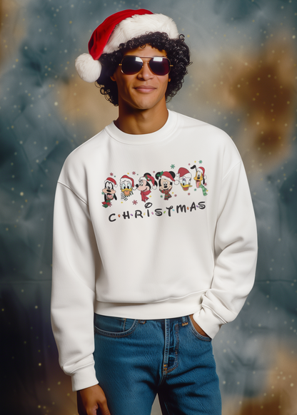 Christmas Character Crewneck Sweatshirt, Holiday Apparel, Sweatshirt, Gift for Him or Her, Winter Fashion
