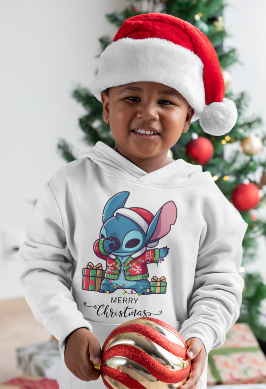 Festive Youth Hoodie, Holiday Sweatshirt for Kids, Christmas Gift, Cute Santa Design, Cozy Winter Apparel, Birthday Present
