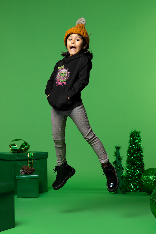 Grinch Youth Hooded Sweatshirt – Fun Holiday Apparel