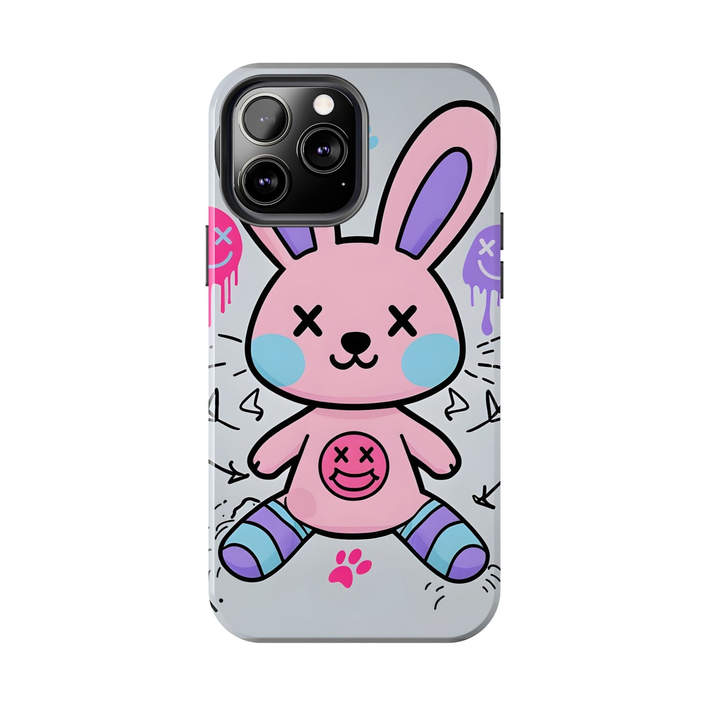 Cute Bunny Tough Phone Case - Durable Cartoon Protection