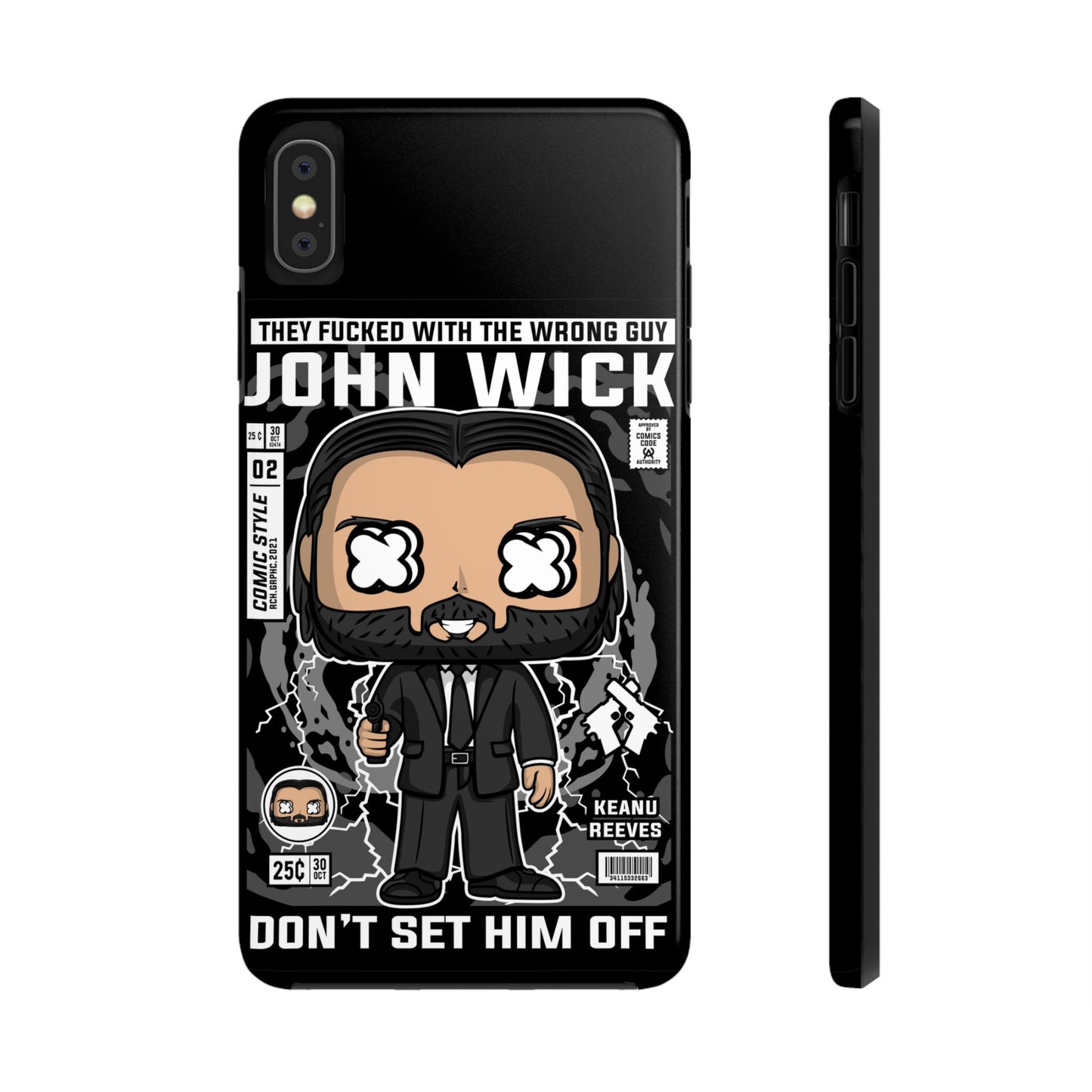 John Wick Tough Phone Case - Don't Set Him Off - Perfect for Action Movie Fans