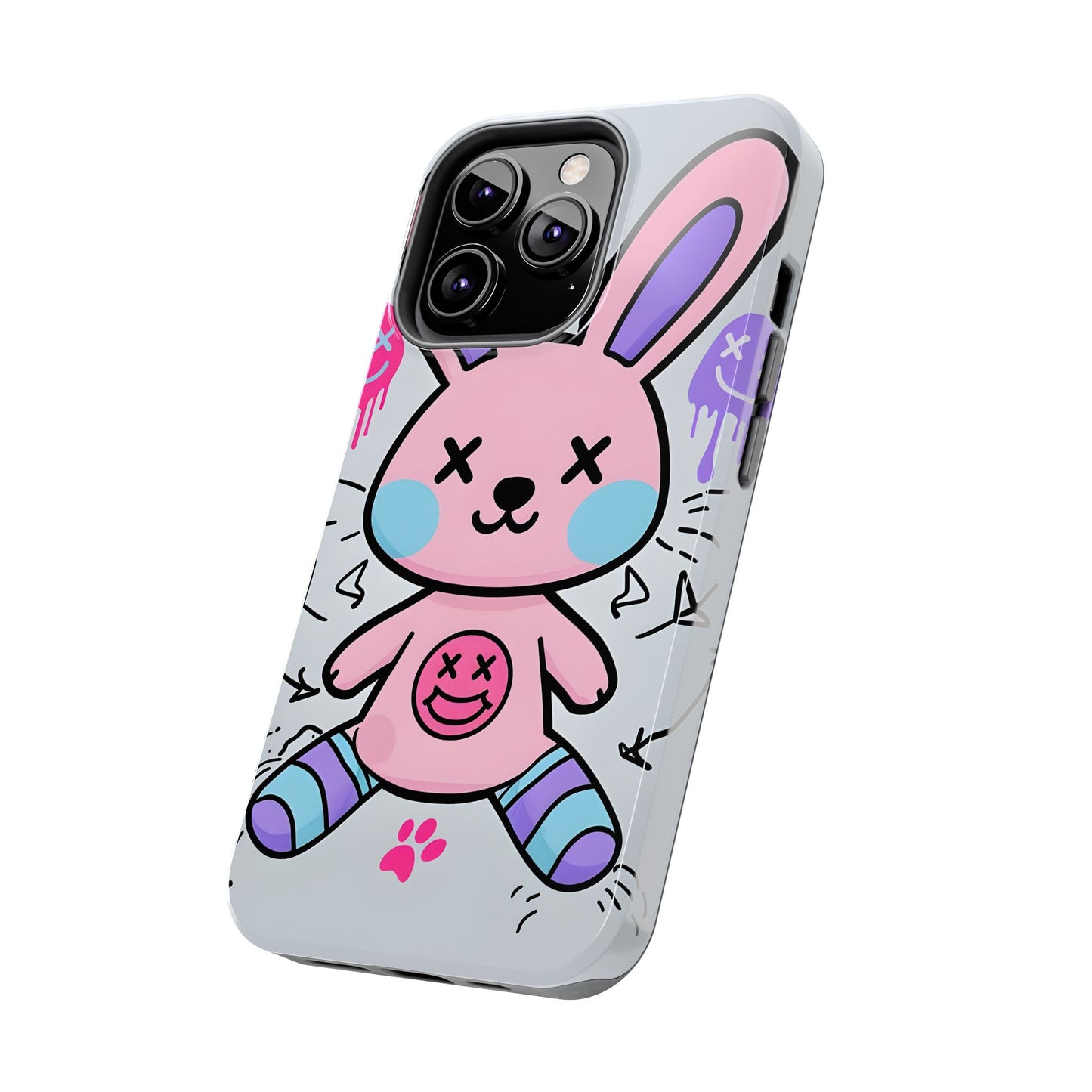 Cute Bunny Tough Phone Case - Durable Cartoon Protection