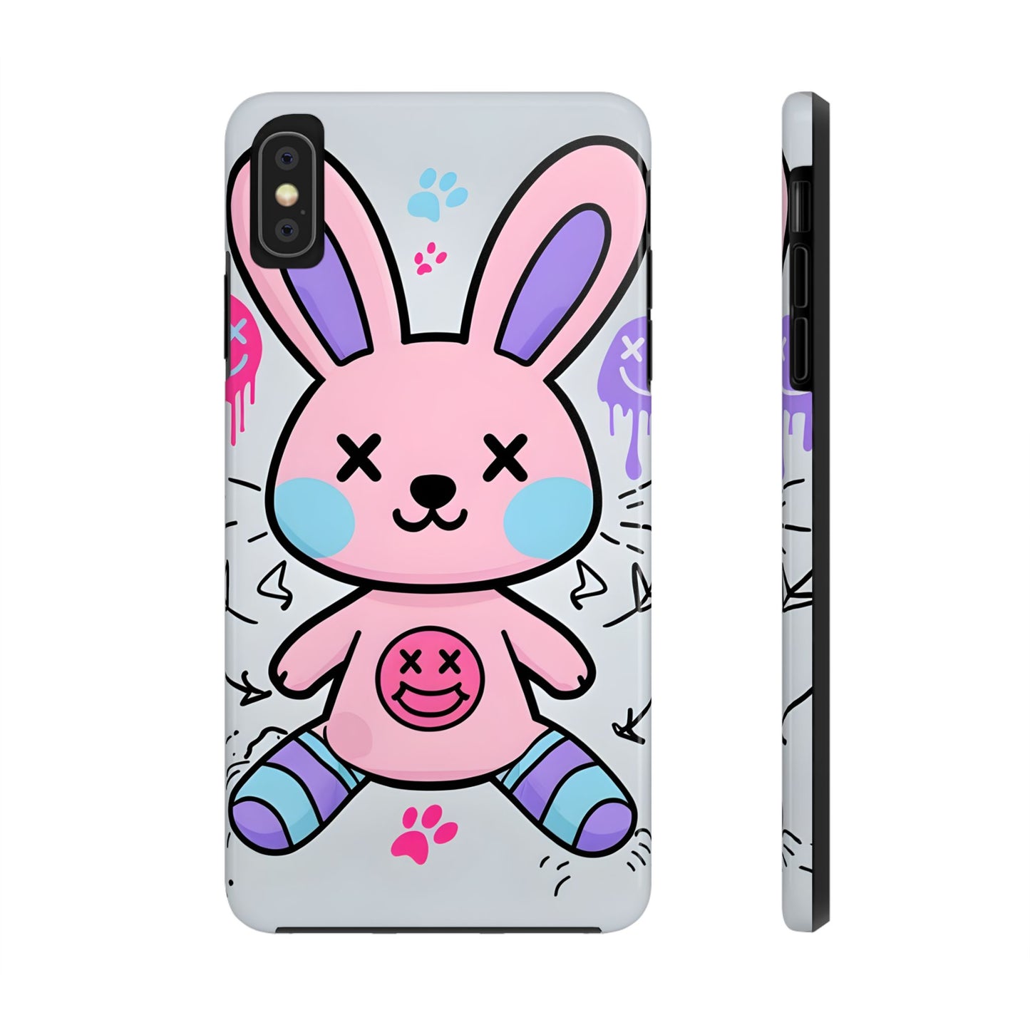 Cute Bunny Tough Phone Case - Durable Cartoon Protection