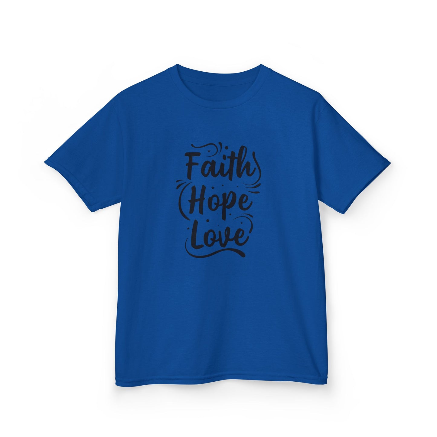 Kids Heavy Cotton™ Tee - Inspirational Faith Hope Love Shirt