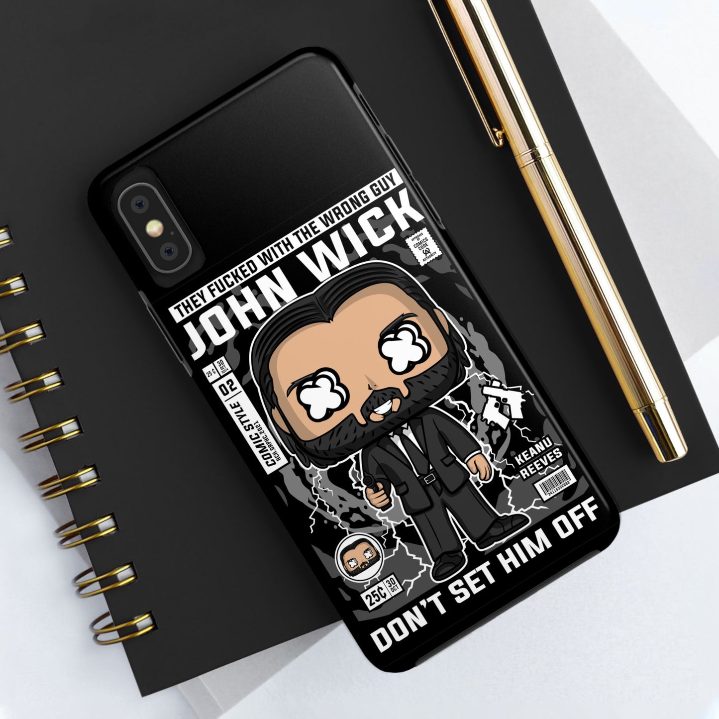 John Wick Tough Phone Case - Don't Set Him Off - Perfect for Action Movie Fans