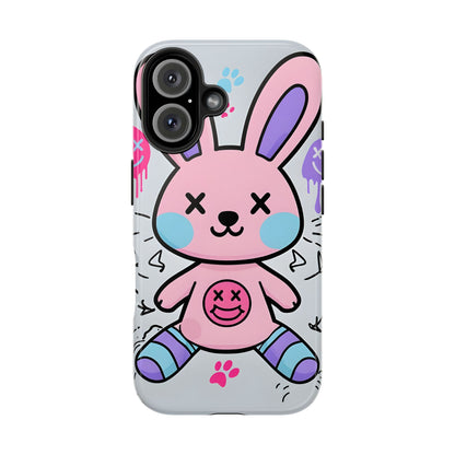 Cute Bunny Tough Phone Case - Durable Cartoon Protection