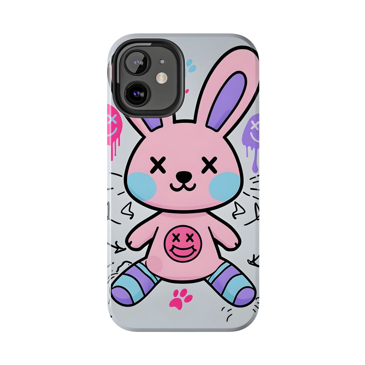 Cute Bunny Tough Phone Case - Durable Cartoon Protection