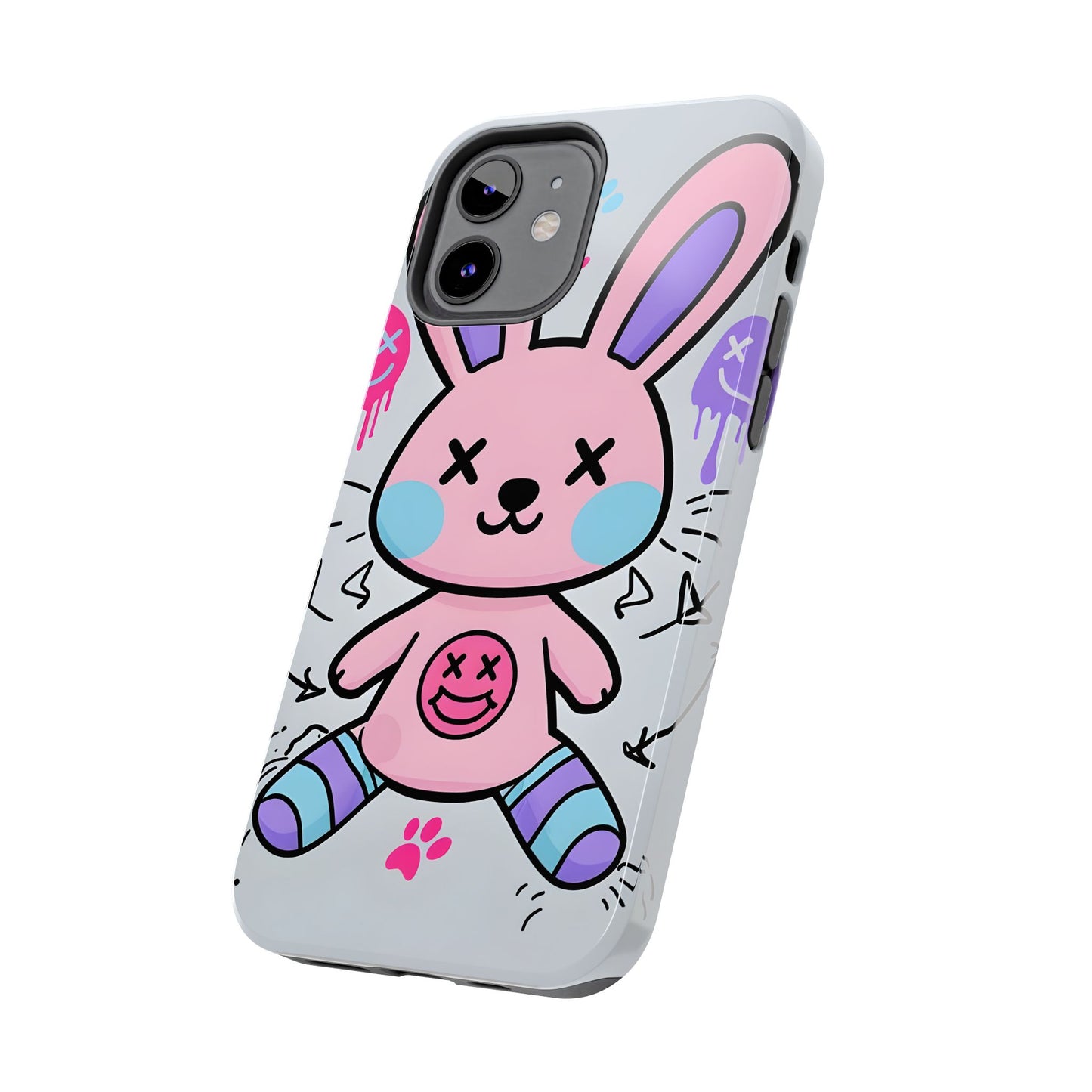 Cute Bunny Tough Phone Case - Durable Cartoon Protection