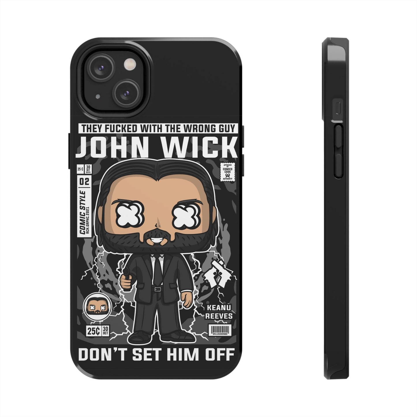 John Wick Tough Phone Case - Don't Set Him Off - Perfect for Action Movie Fans