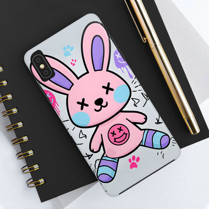 Cute Bunny Tough Phone Case - Durable Cartoon Protection