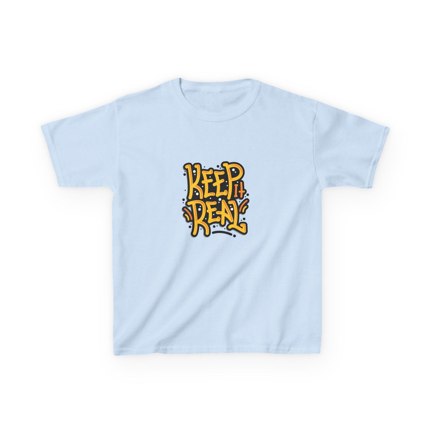 Keep It Real Kids Heavy Cotton Tee - Fun Youth T-Shirt for Everyday Wear