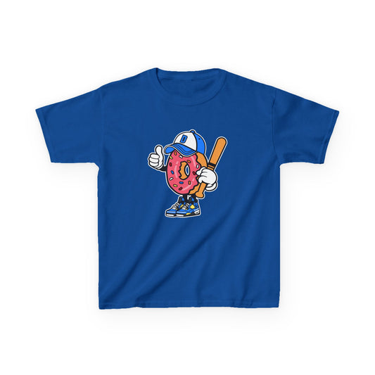 Playful Donut Kids Tee - Fun Graphic T-Shirt for Young Baseball Fans