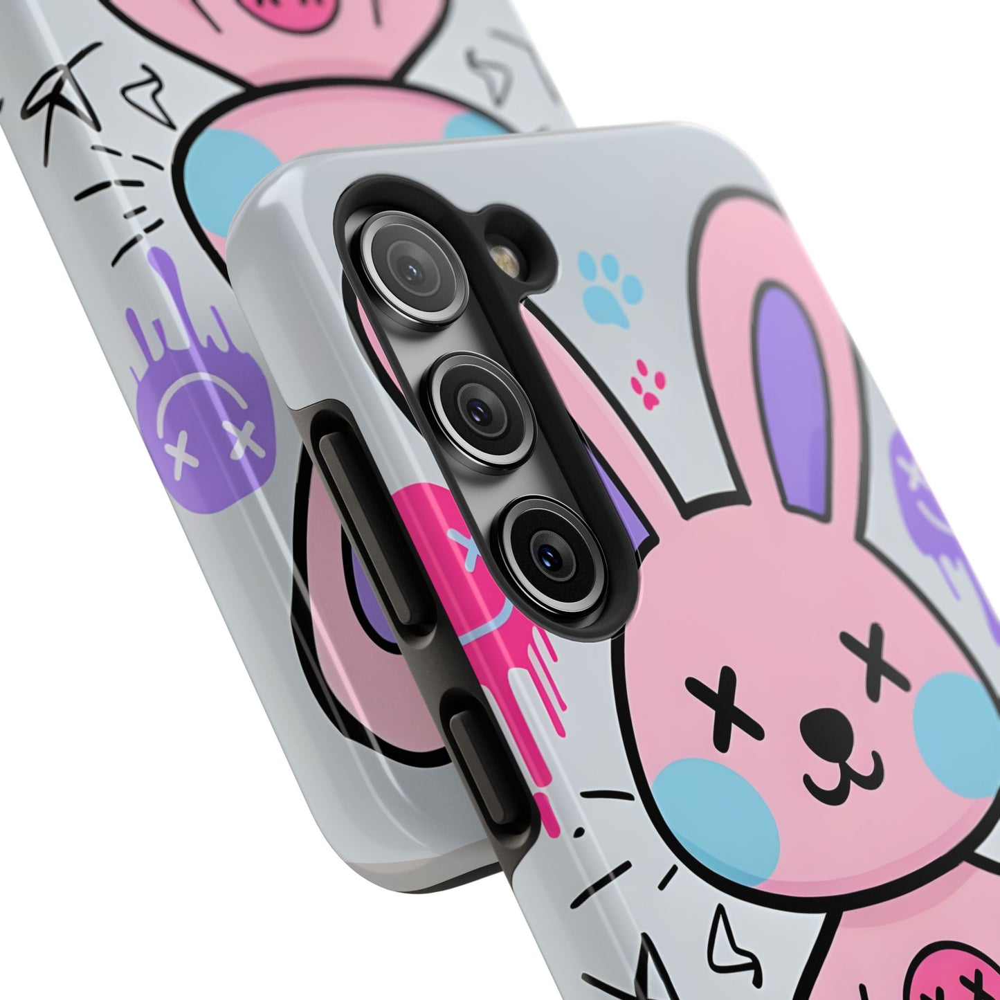 Cute Bunny Tough Phone Case - Durable Cartoon Protection