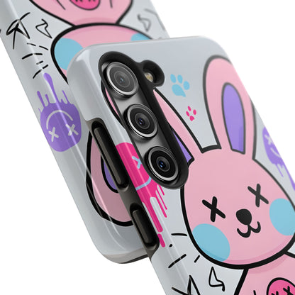 Cute Bunny Tough Phone Case - Durable Cartoon Protection
