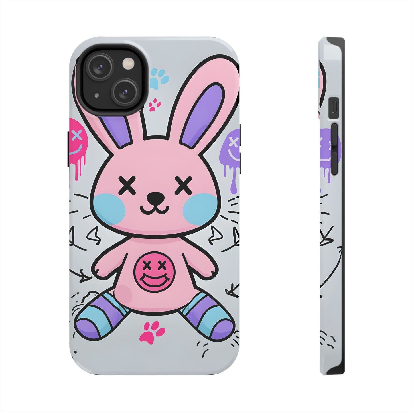 Cute Bunny Tough Phone Case - Durable Cartoon Protection