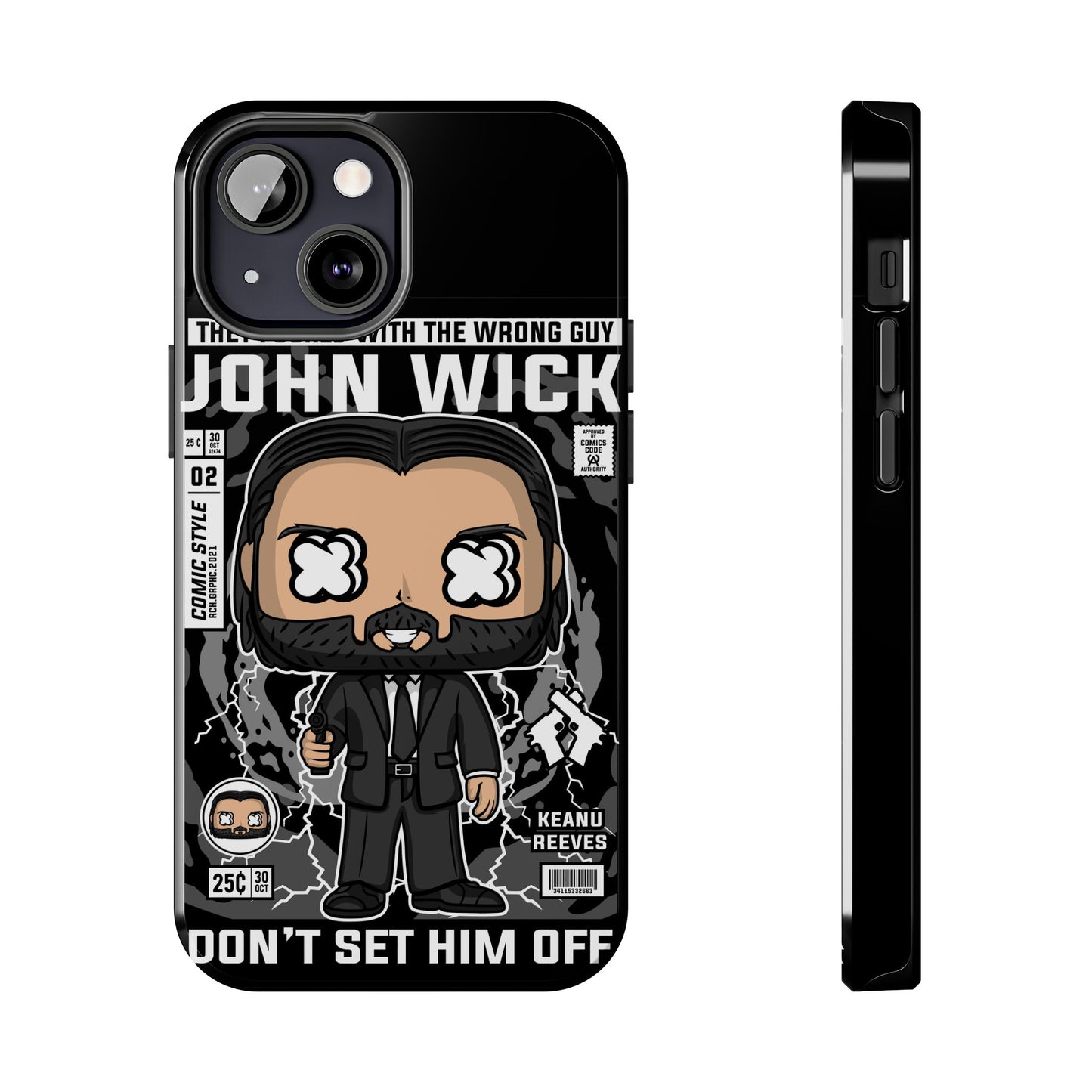 John Wick Tough Phone Case - Don't Set Him Off - Perfect for Action Movie Fans