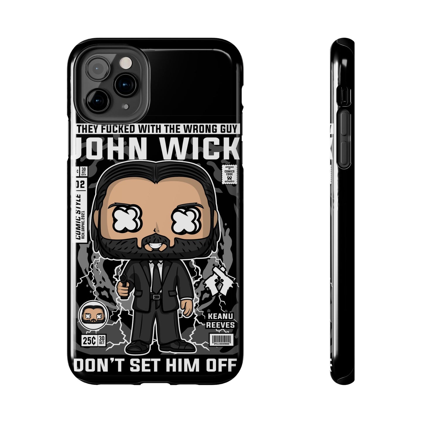 John Wick Tough Phone Case - Don't Set Him Off - Perfect for Action Movie Fans