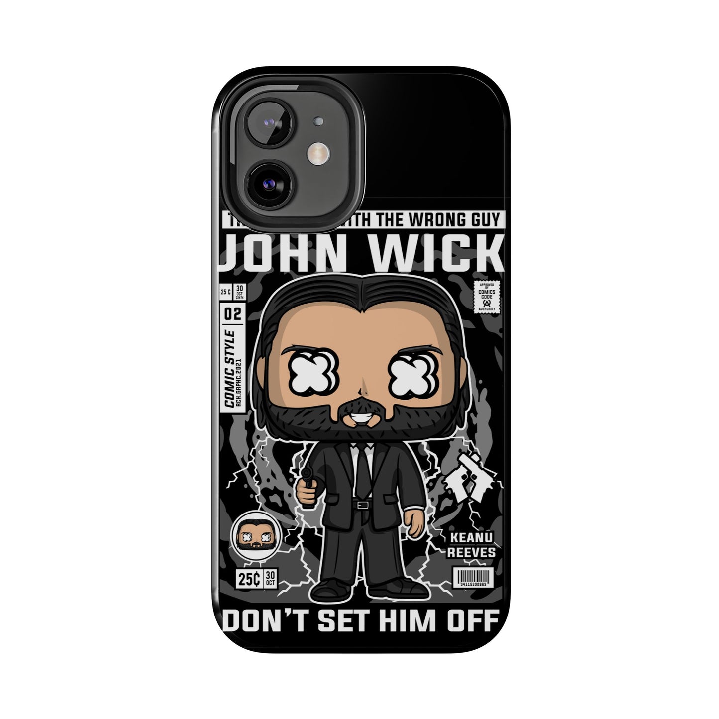 John Wick Tough Phone Case - Don't Set Him Off - Perfect for Action Movie Fans