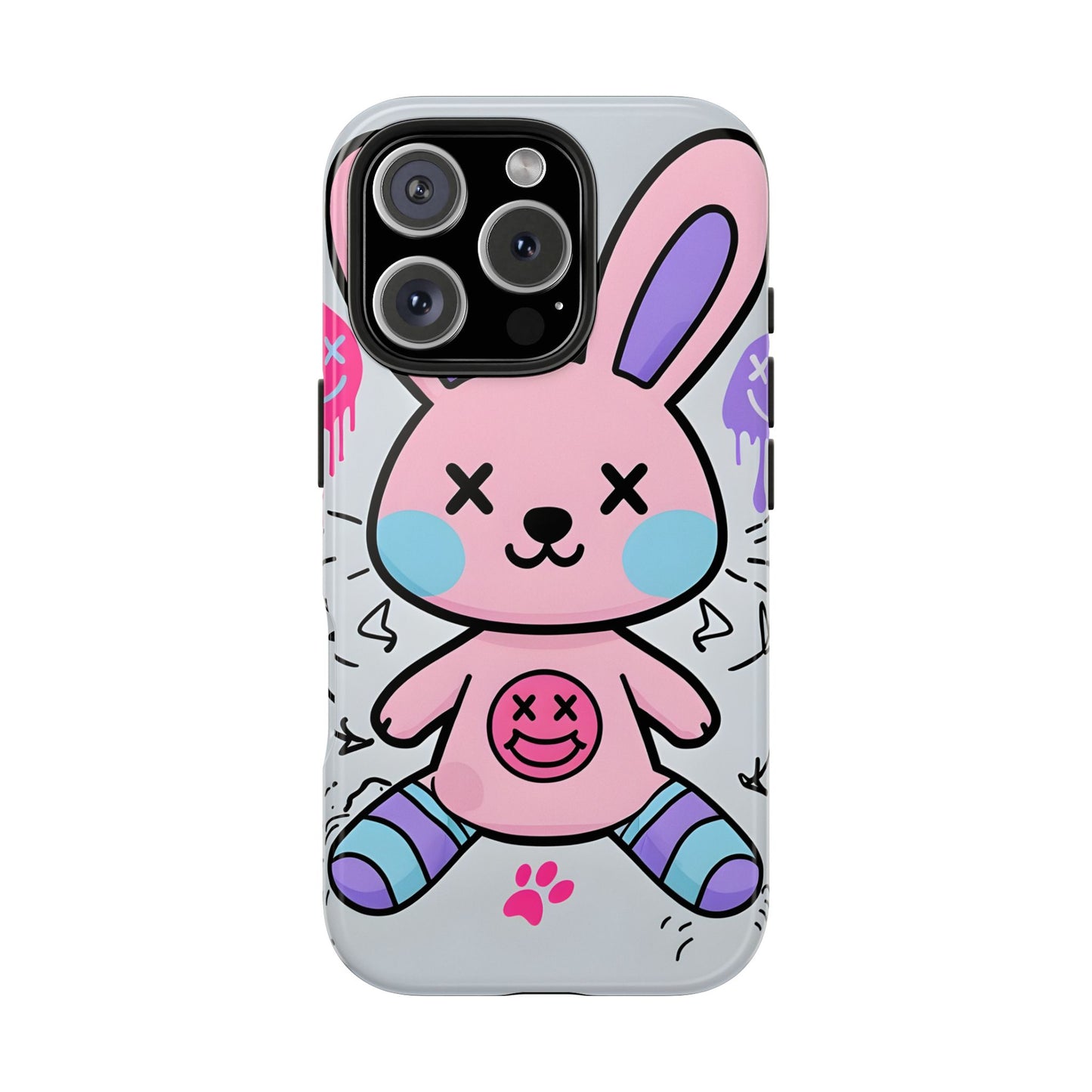 Cute Bunny Tough Phone Case - Durable Cartoon Protection