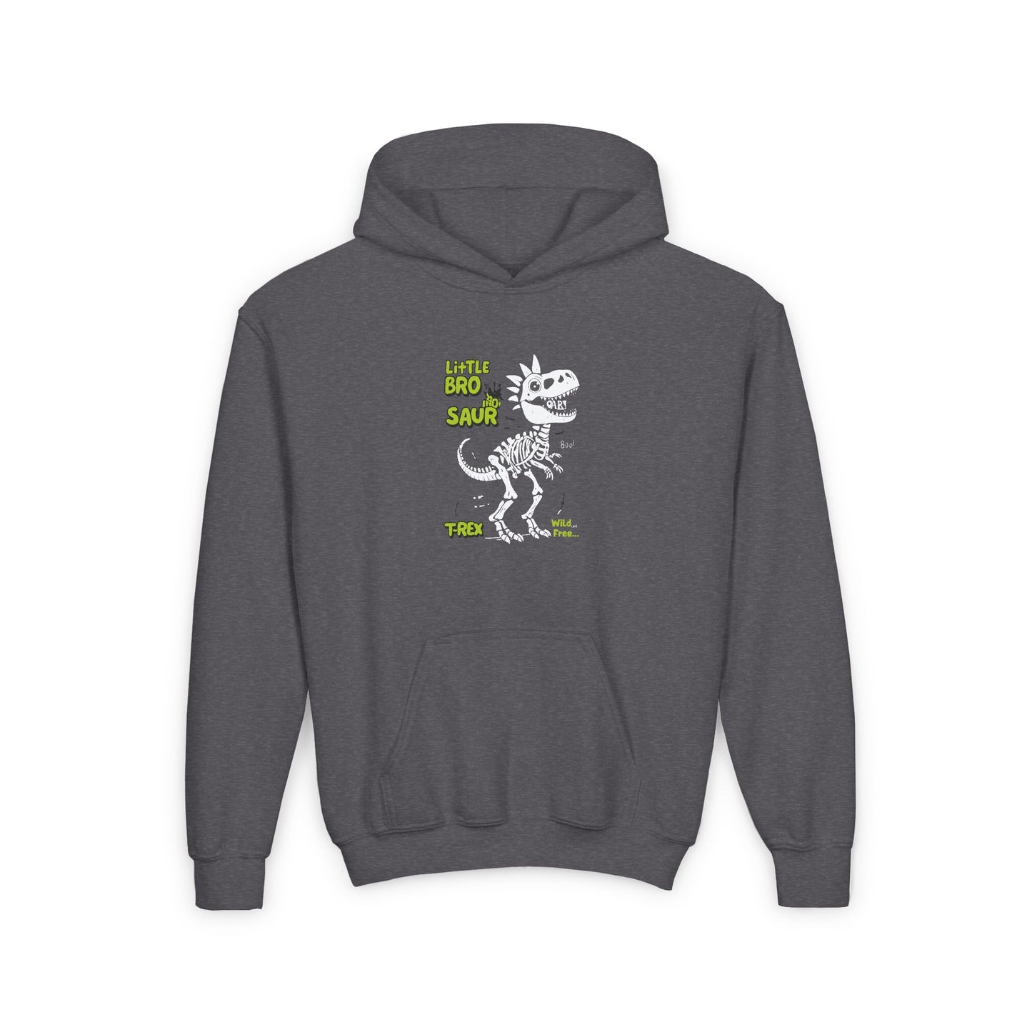Kids Dinosaur Hoodie - 'Little Bro-saur' Graphic Sweatshirt
