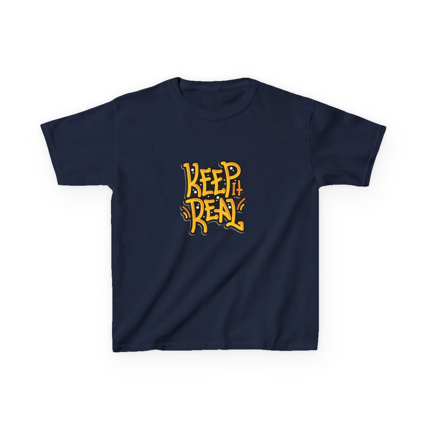 Keep It Real Kids Heavy Cotton Tee - Fun Youth T-Shirt for Everyday Wear