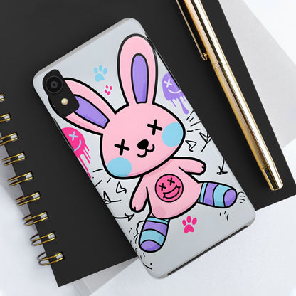 Cute Bunny Tough Phone Case - Durable Cartoon Protection