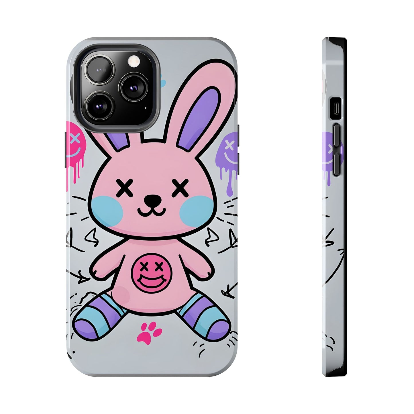 Cute Bunny Tough Phone Case - Durable Cartoon Protection