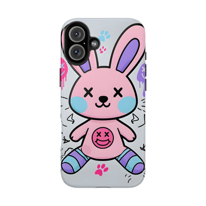 Cute Bunny Tough Phone Case - Durable Cartoon Protection