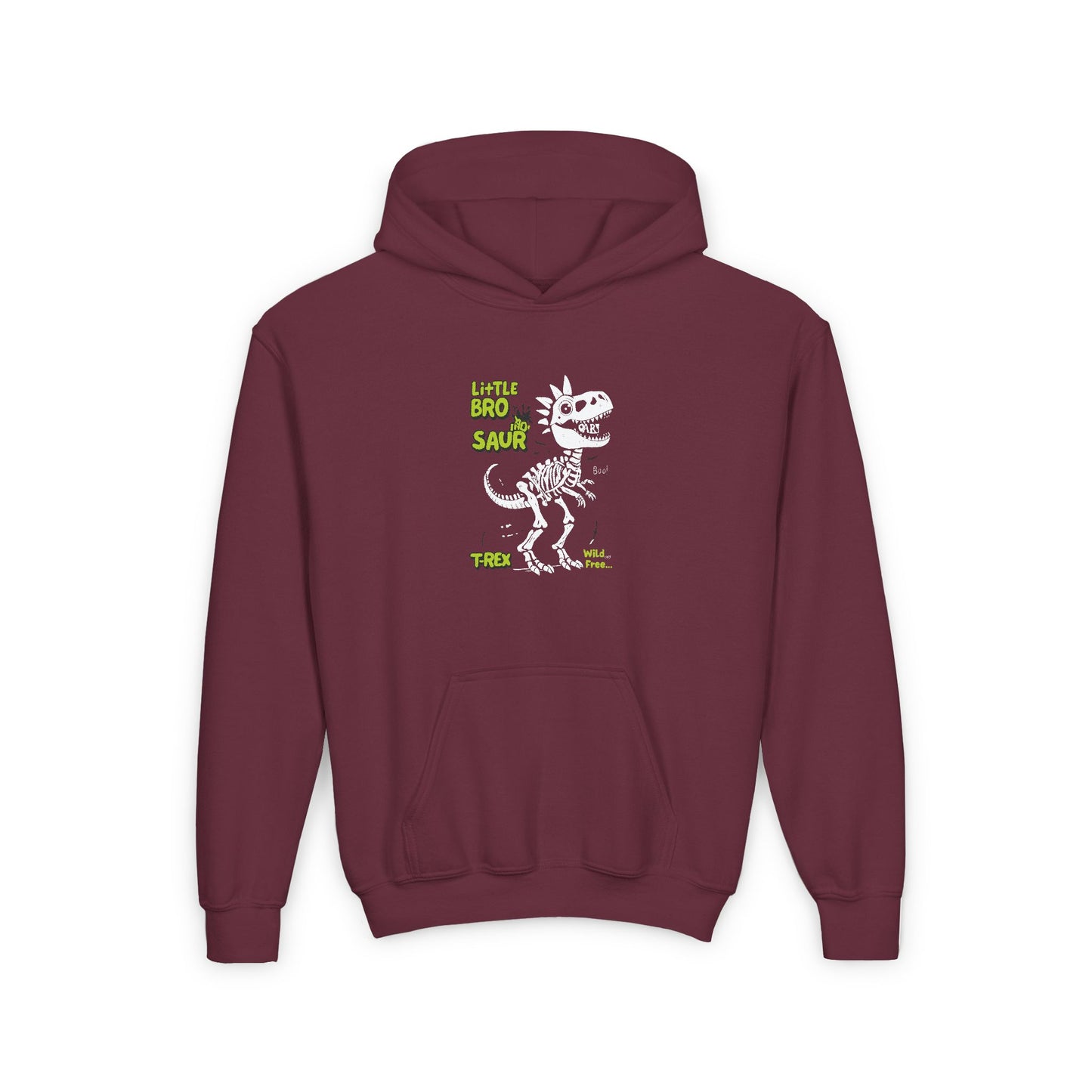 Kids Dinosaur Hoodie - 'Little Bro-saur' Graphic Sweatshirt