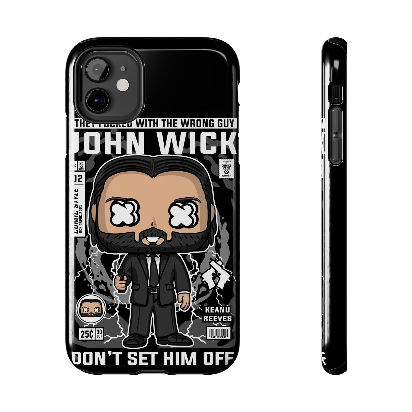 John Wick Tough Phone Case - Don't Set Him Off - Perfect for Action Movie Fans