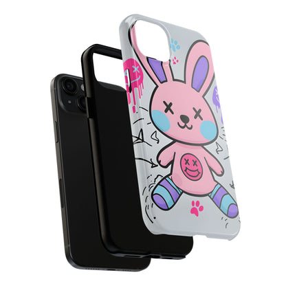Cute Bunny Tough Phone Case - Durable Cartoon Protection
