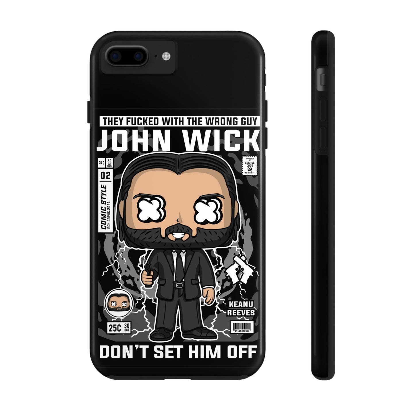 John Wick Tough Phone Case - Don't Set Him Off - Perfect for Action Movie Fans