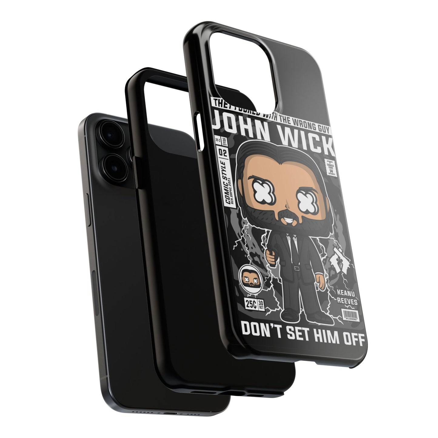 John Wick Tough Phone Case - Don't Set Him Off - Perfect for Action Movie Fans
